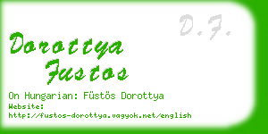 dorottya fustos business card